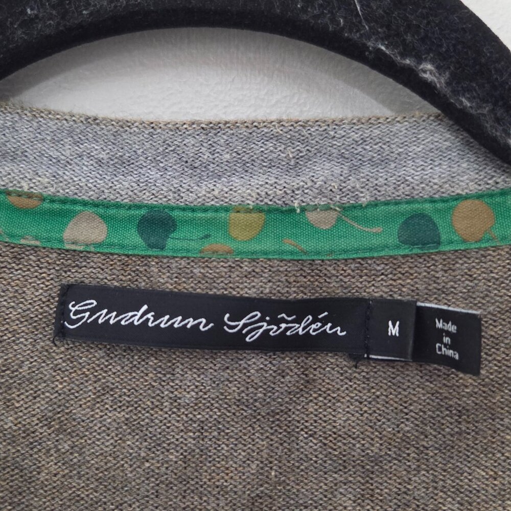 Gudrun Sjoden Solid Brown Button Down Cardigan Sw… - image 4